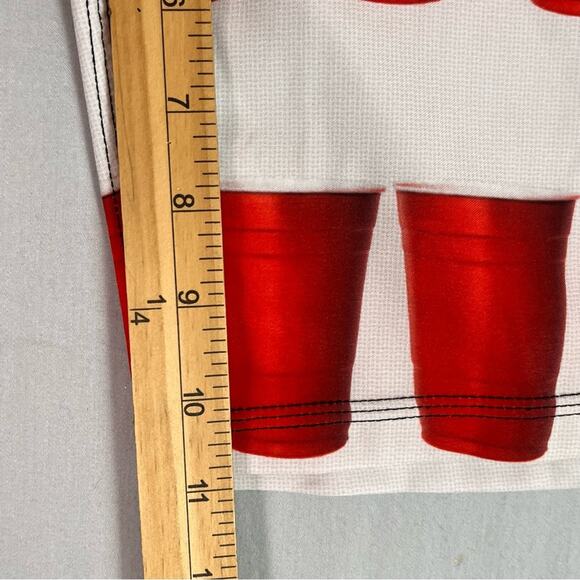 O’Neill Beer Pong Board Shorts Swim Trunks Mens 33 Red White Blue Flag Solo Cup - Picture 9 of 10